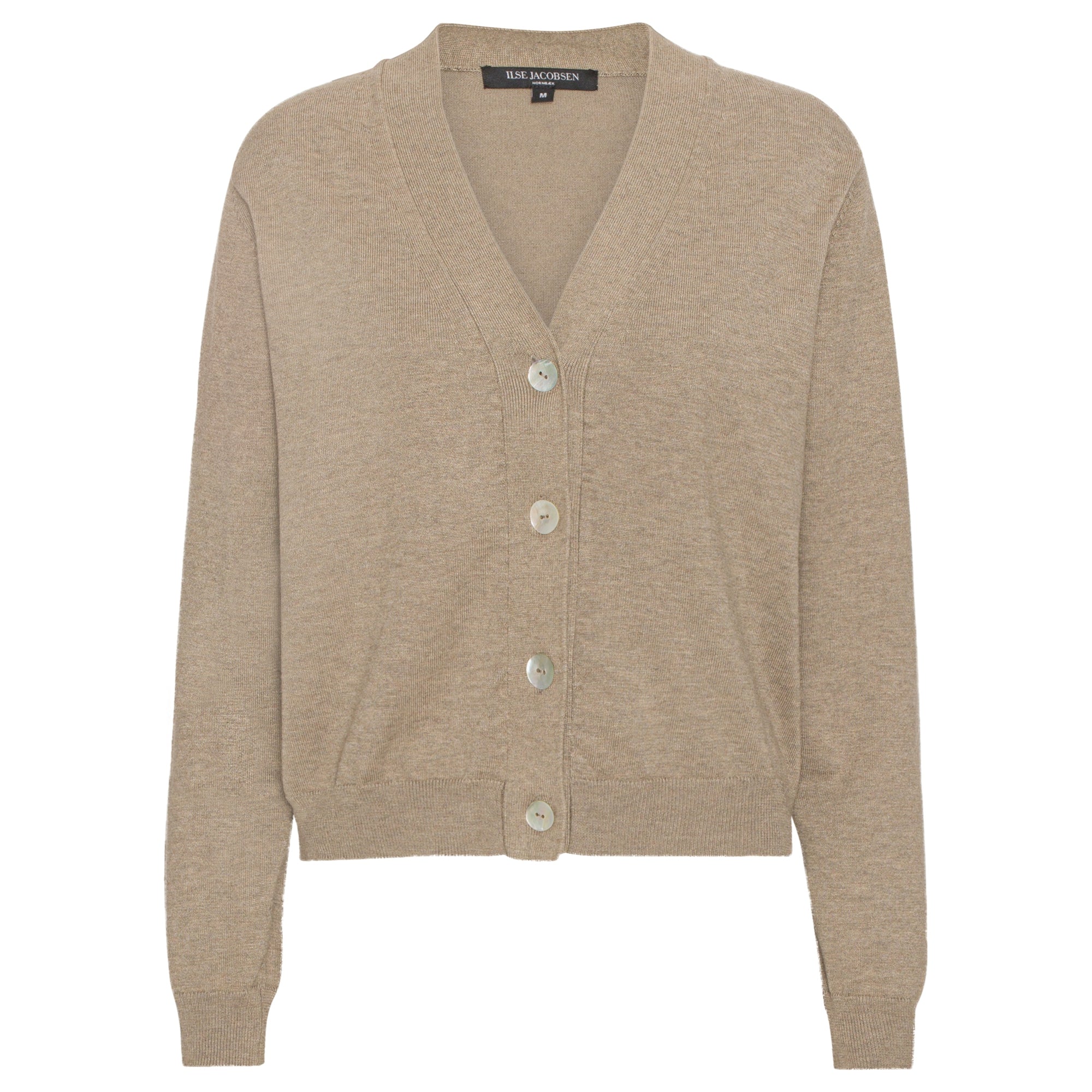 Gebreid vest GWEN4066 | Bleached Sand | Cardigan | Ilse Jacobsen