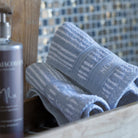 Gezichtshanddoek - Set van 4 stuks | Powder Blue Stripes | Bath Collection | Ilse Jacobsen