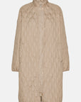 Lange Gewatteerde Jas AROS05 | Wheat | Jacket | Ilse Jacobsen