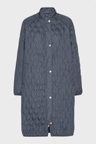 Lange Gewatteerde Jas AROS05 | Ombre Blue | Jacket | Ilse Jacobsen