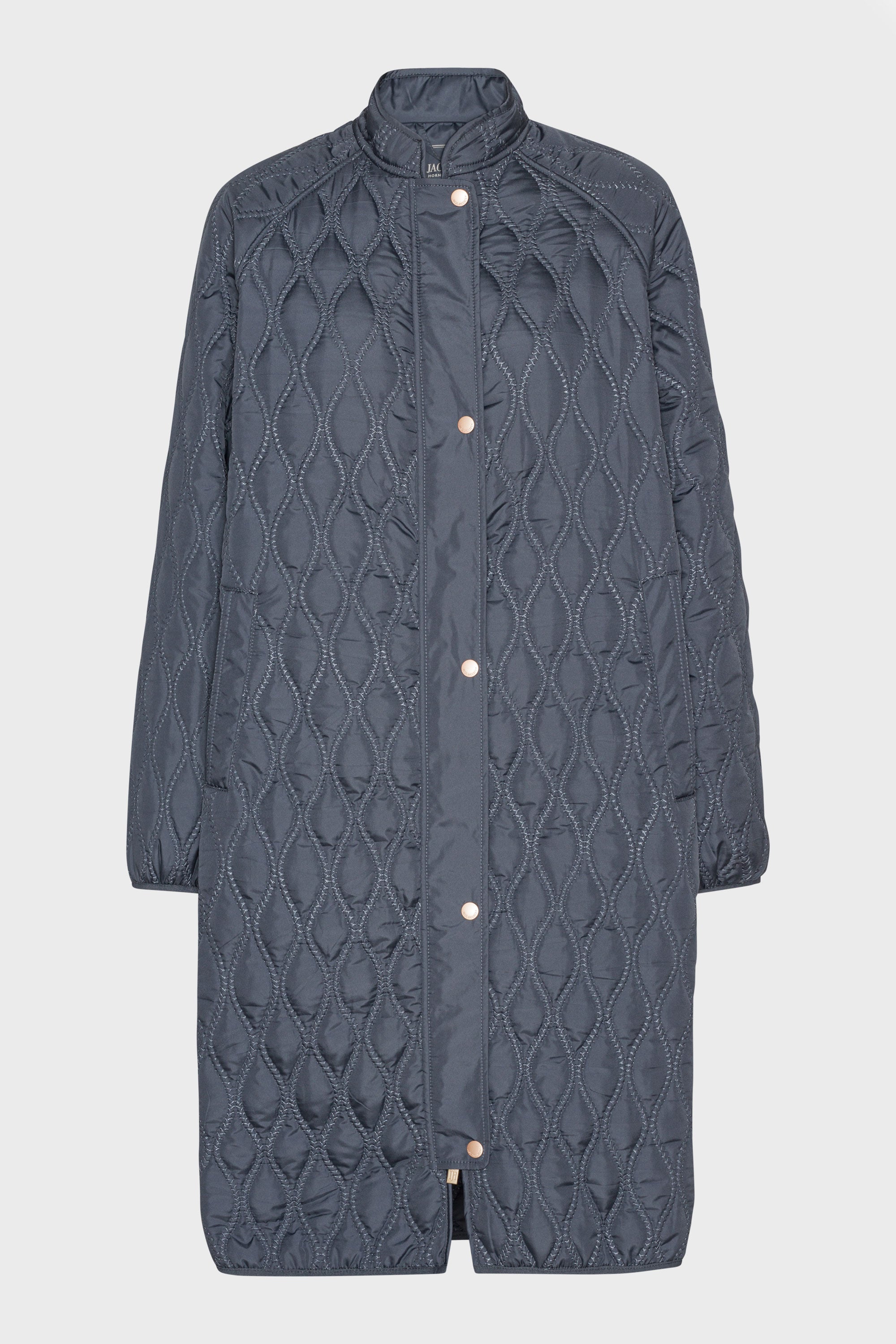 Lange Gewatteerde Jas AROS05 | Ombre Blue | Jacket | Ilse Jacobsen
