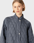 Lange Gewatteerde Jas AROS05 | Ombre Blue | Jacket | Ilse Jacobsen
