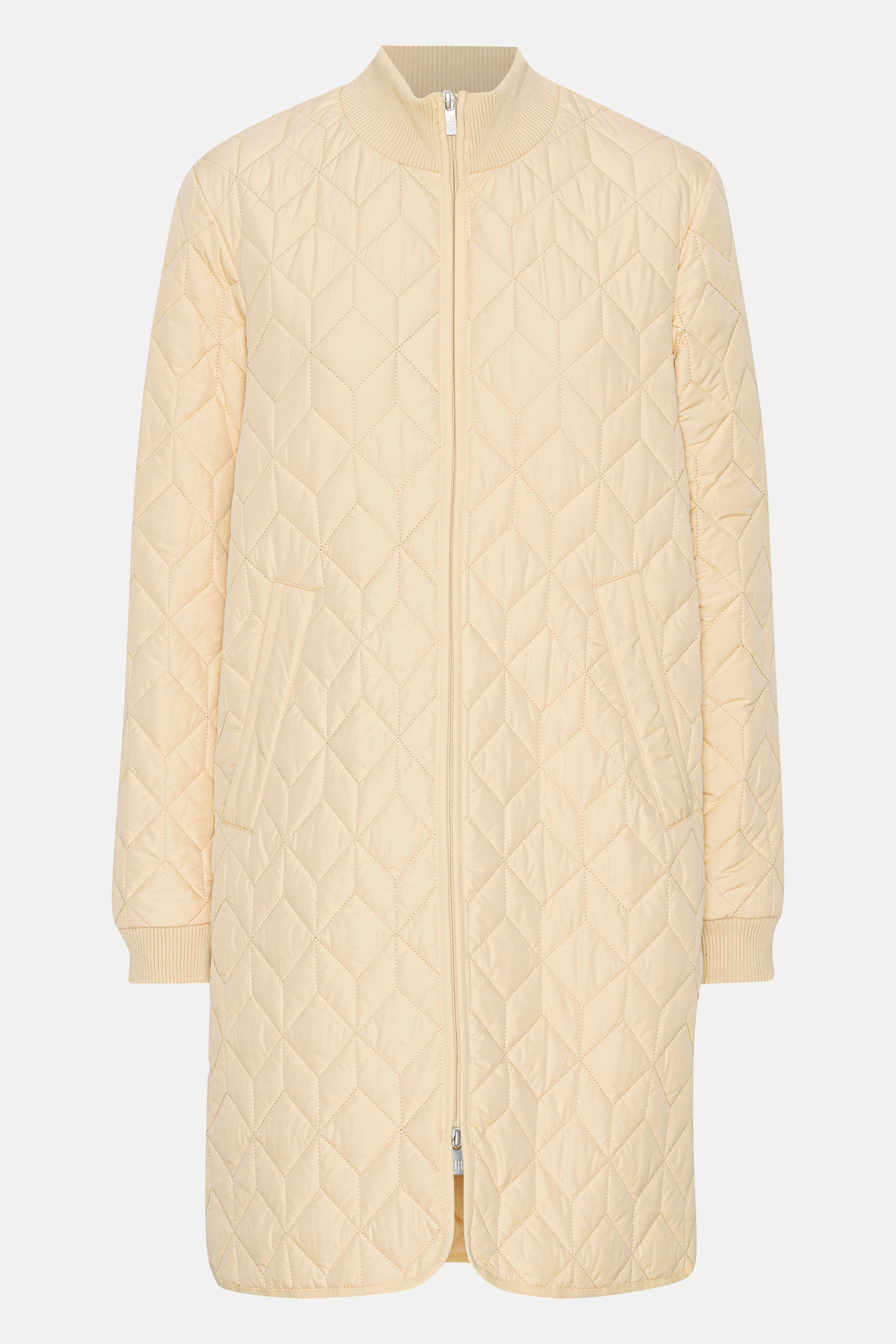 Gewatteerde jas ART06 | Beige | Coat | Ilse Jacobsen