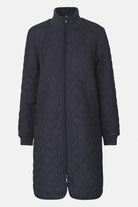 Gewatteerde jas ART06 | Dark Indigo | Coat | Ilse Jacobsen