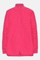 Gewatteerde Jas ART40 | Magenta | Coat | Ilse Jacobsen