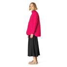 Gewatteerde Jas ART40 | Magenta | Coat | Ilse Jacobsen