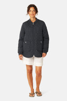 Gewatteerde Tussenjas ART45 | Dark Indigo | Jacket | Ilse Jacobsen