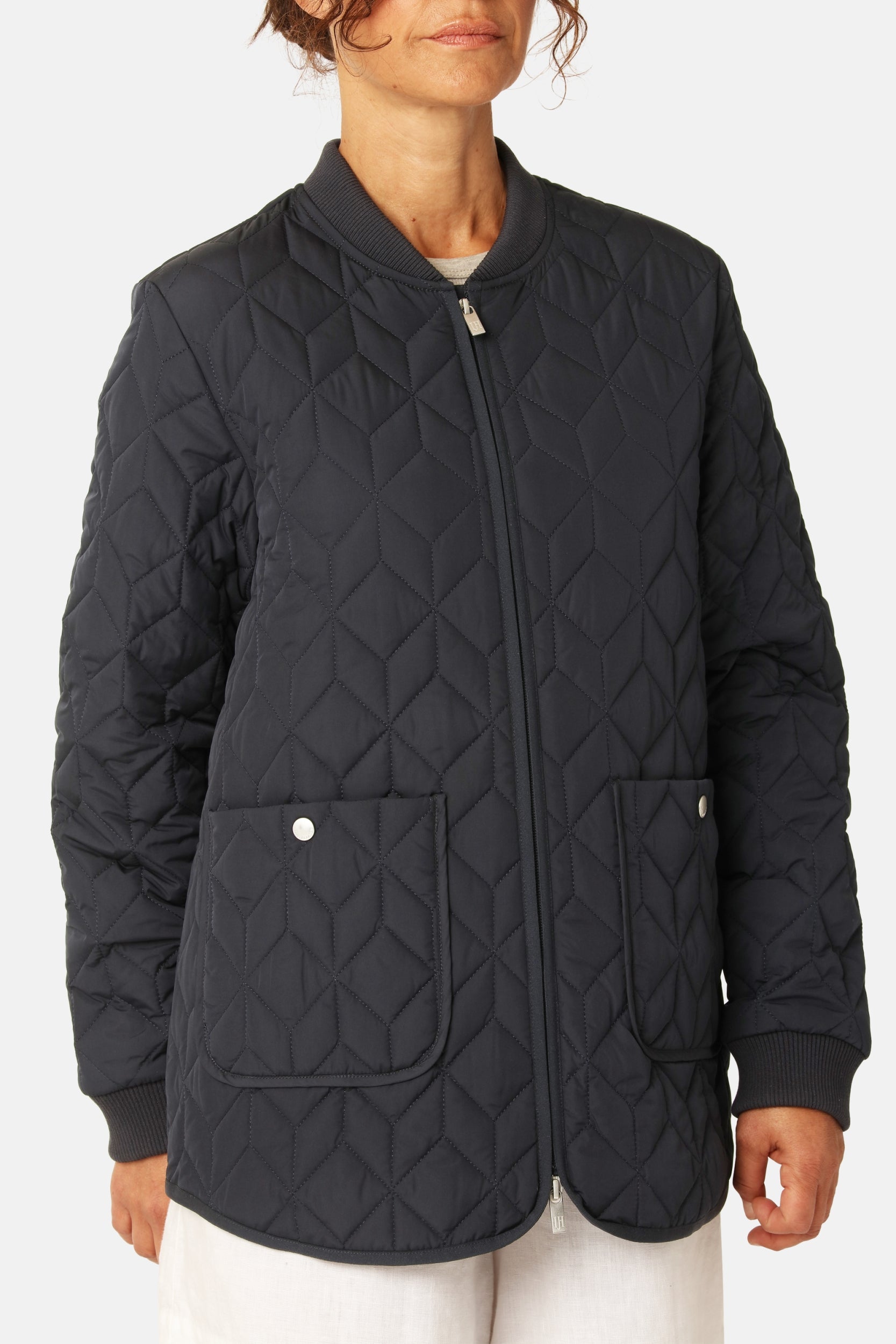 Gewatteerde Tussenjas ART45 | Dark Indigo | Jacket | Ilse Jacobsen