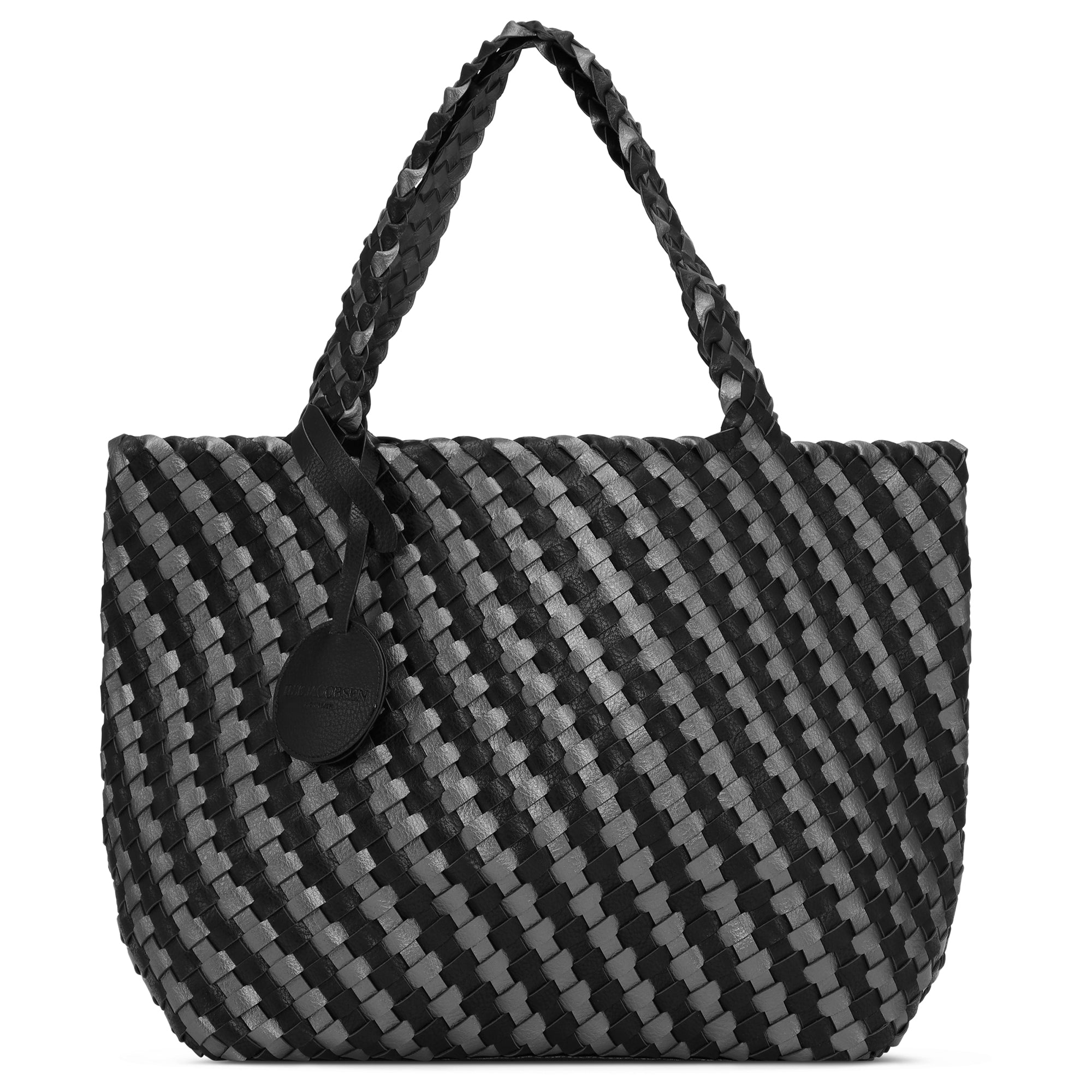 Reversible Tote bag BAG06C - 1718 Black Gun metal | Black metal | Bag | Ilse Jacobsen