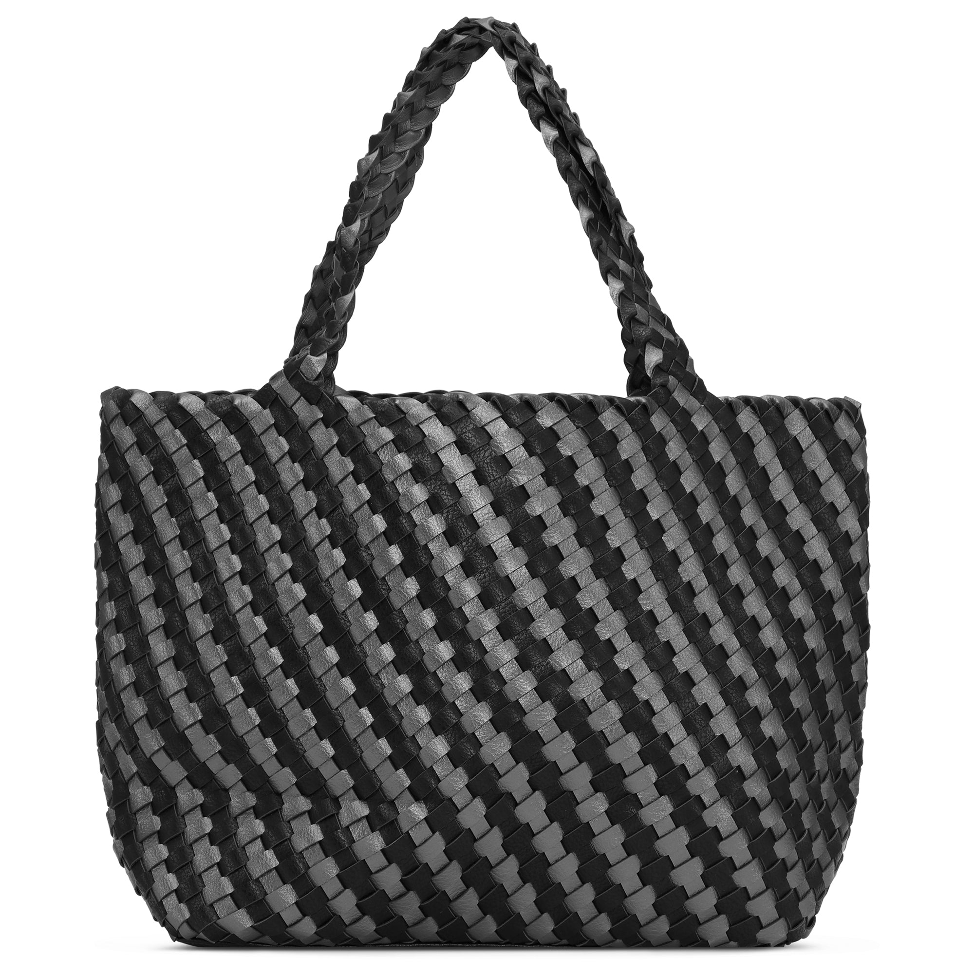 Reversible Tote bag BAG06C - 1718 Black Gun metal | Black metal | Bag | Ilse Jacobsen