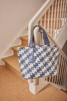 Reversible Tote Bag BAG08HOUNDSTOOTH | Ombre Blue Light Sand | Bag | Ilse Jacobsen