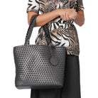 Reversible Tote bag BAG08 M | Black metal | Bag | Ilse Jacobsen