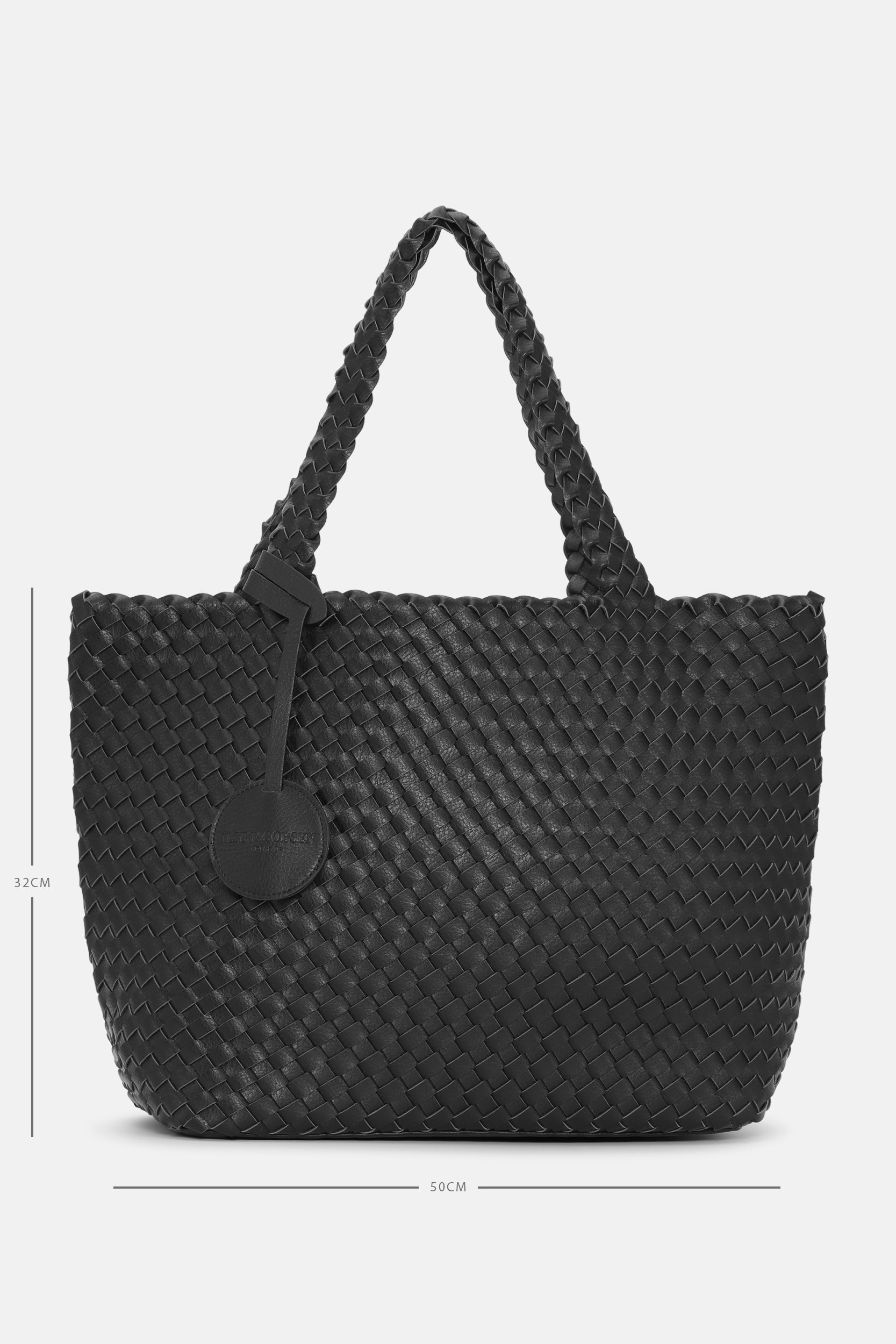 Reversible Tote bag BAG08 M | Black metal | Bag | Ilse Jacobsen