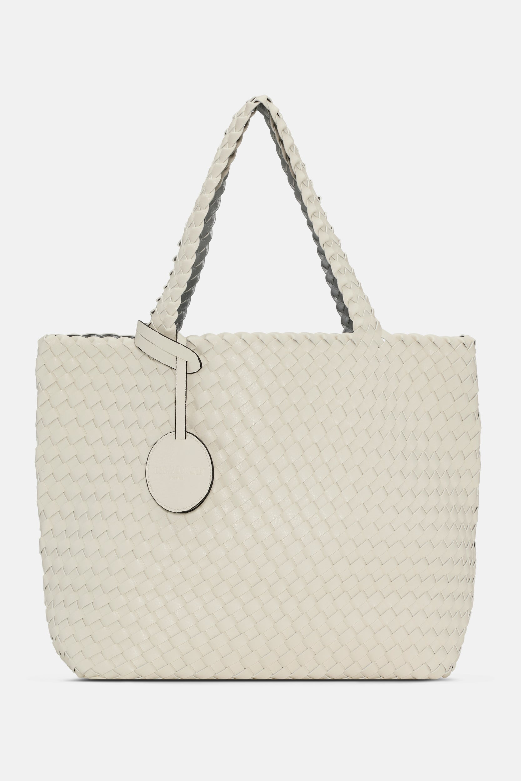 Reversible Tote Bag BAG08 M - 104710 Egg White Silver | Egg White Silver | Bag | Ilse Jacobsen