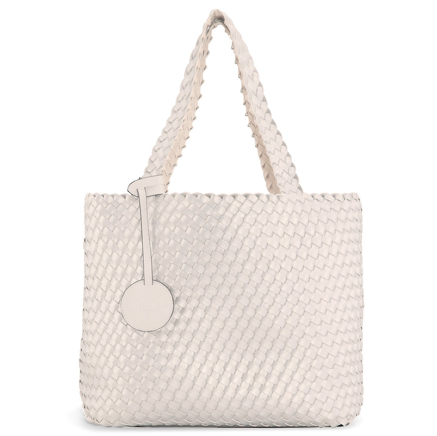 Reversible Tote Bag BAG08 M - 104710 Egg White Silver | Egg White Silver