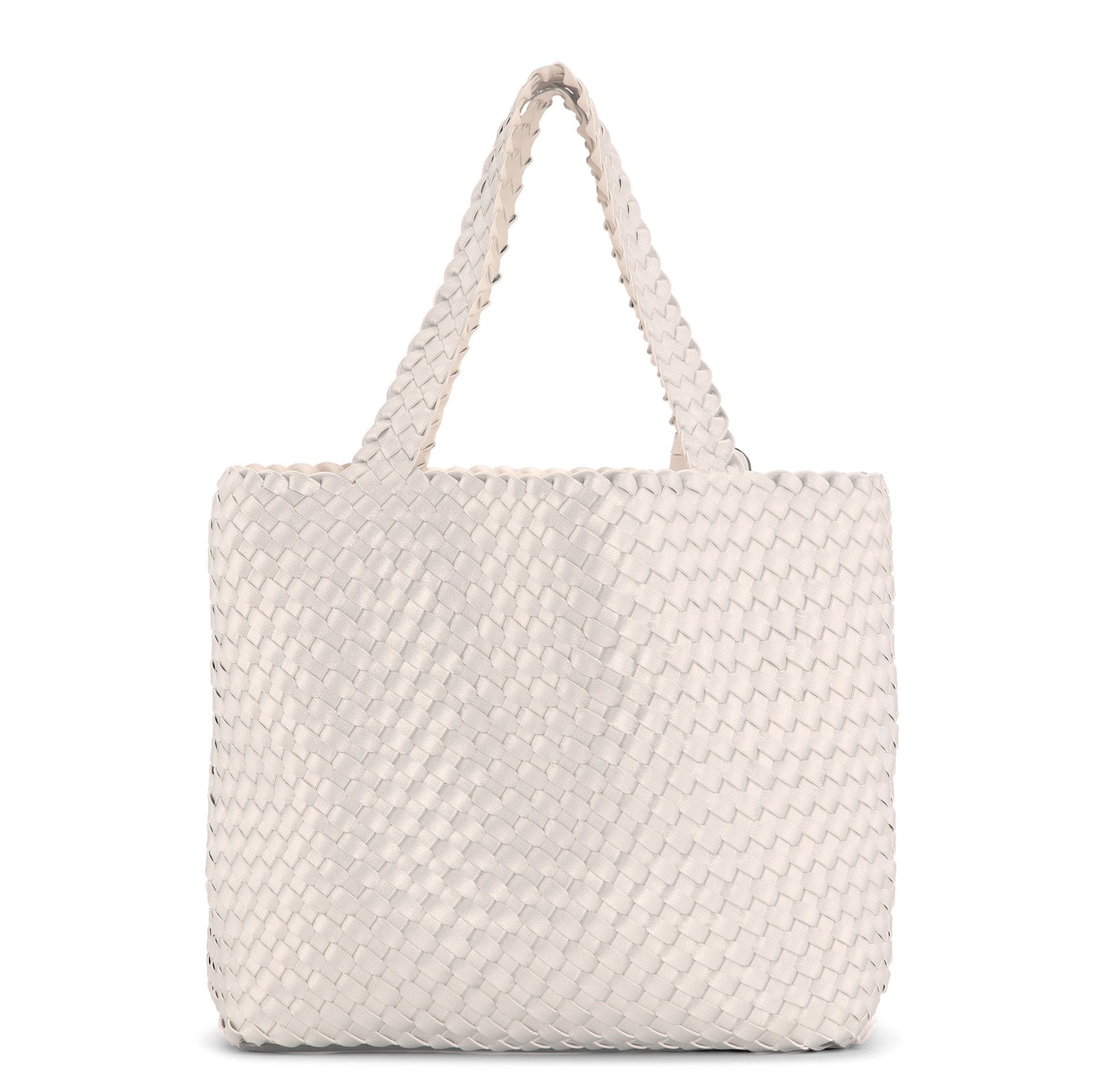 Reversible Tote Bag BAG08 M - 104710 Egg White Silver | Egg White Silver | Bag | Ilse Jacobsen