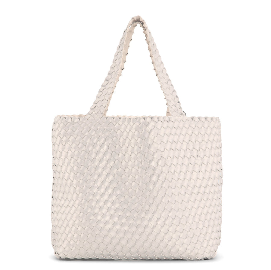 Reversible Tote Bag BAG08 M - 104710 Egg White Silver | Egg White Silver