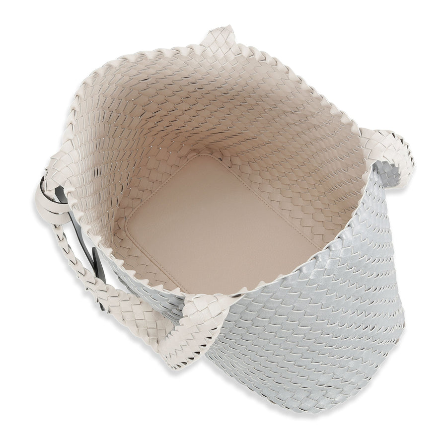Reversible Tote Bag BAG08 M - 104710 Egg White Silver | Egg White Silver