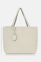 Reversible Tote Bag BAG08 M | Egg White Silver | Bag | Ilse Jacobsen