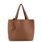 Reversible Tote bag BAG08 M | Burnt Caramel Metallic Brown | Bag | Ilse Jacobsen