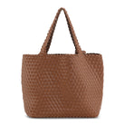 Reversible Tote bag BAG08 M | Burnt Caramel Metallic Brown | Bag | Ilse Jacobsen