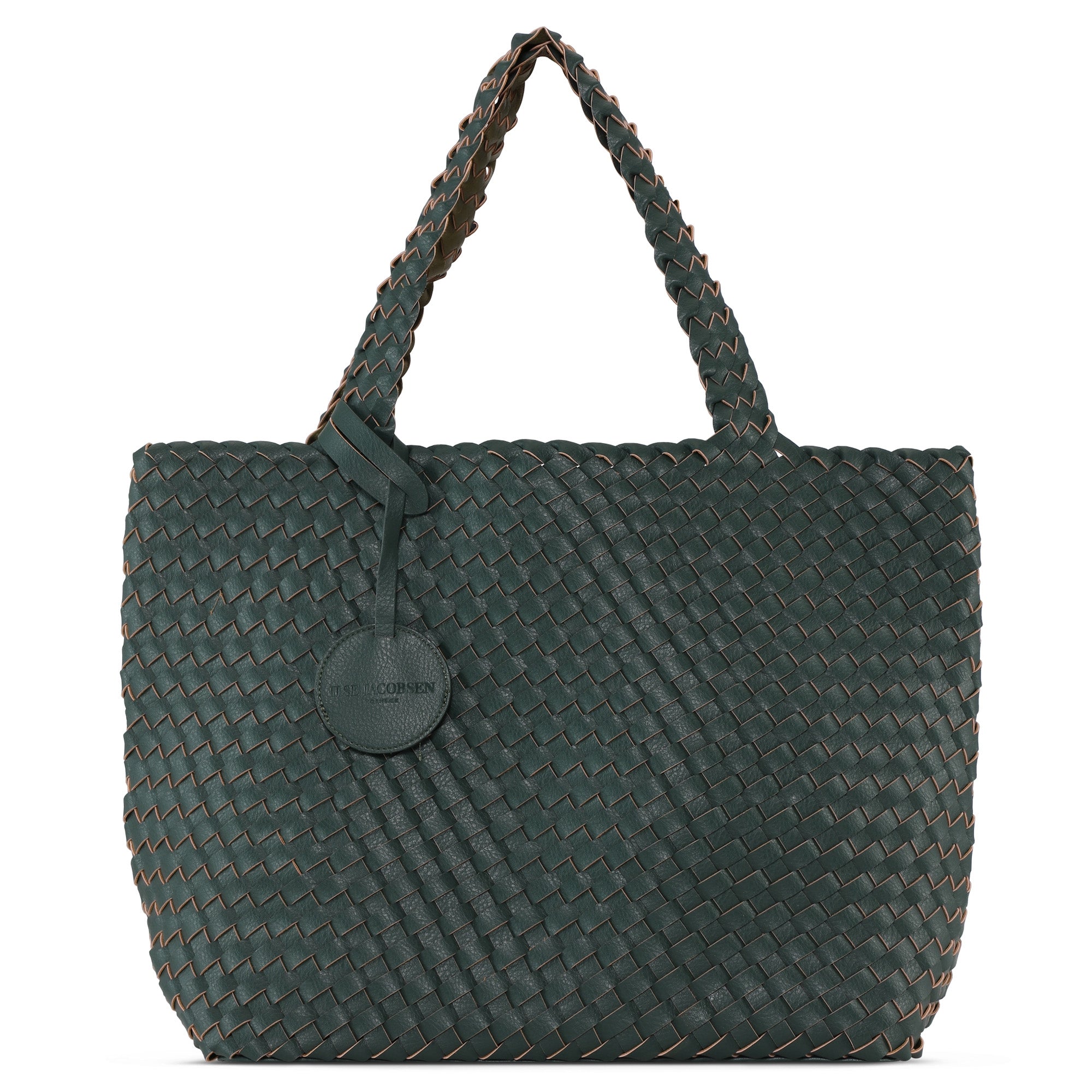Reversible Tote Bag BAG08 M - 492724 Beetle Dark Green Metallic | Beetle Dark Green Metallic | Bag | Ilse Jacobsen