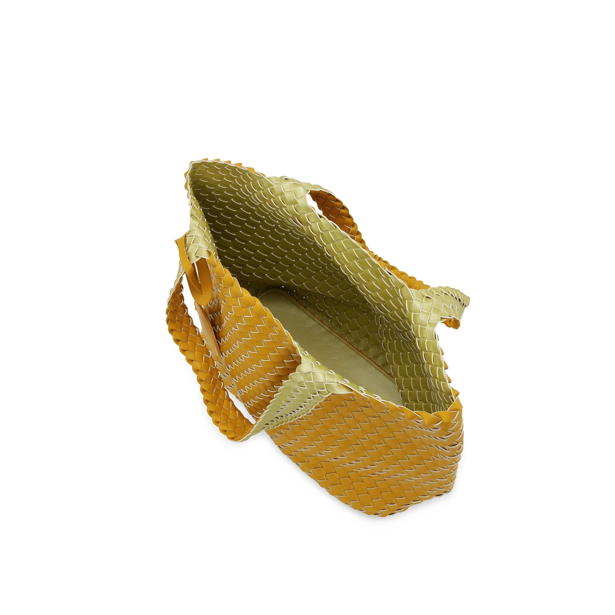 Reversible Tote bag BAG08 M - 850726 Citronella Lime Green Metallic | Citronella Lime Green Metallic | Bag | Ilse Jacobsen