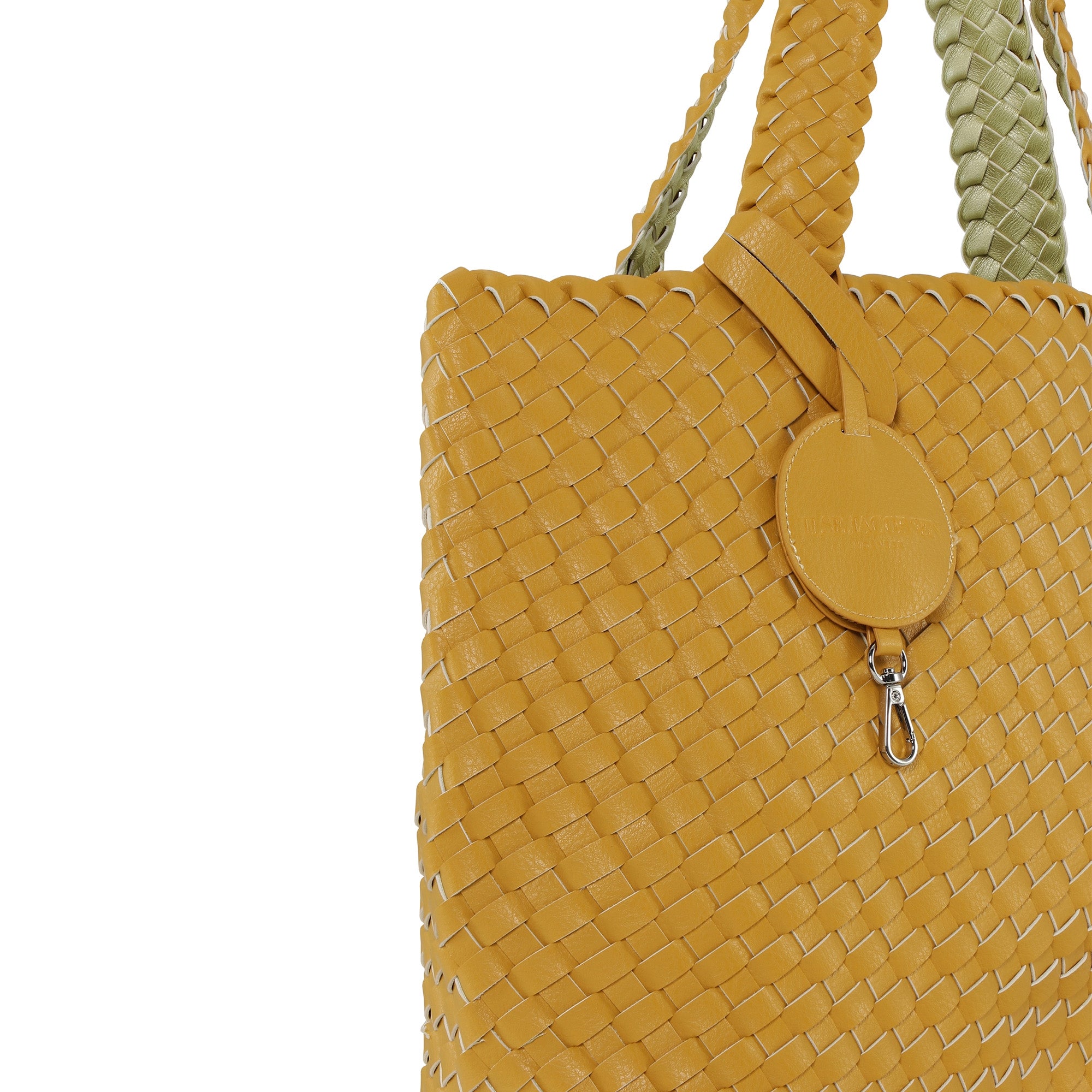 Reversible Tote bag BAG08 M - 850726 Citronella Lime Green Metallic | Citronella Lime Green Metallic | Bag | Ilse Jacobsen