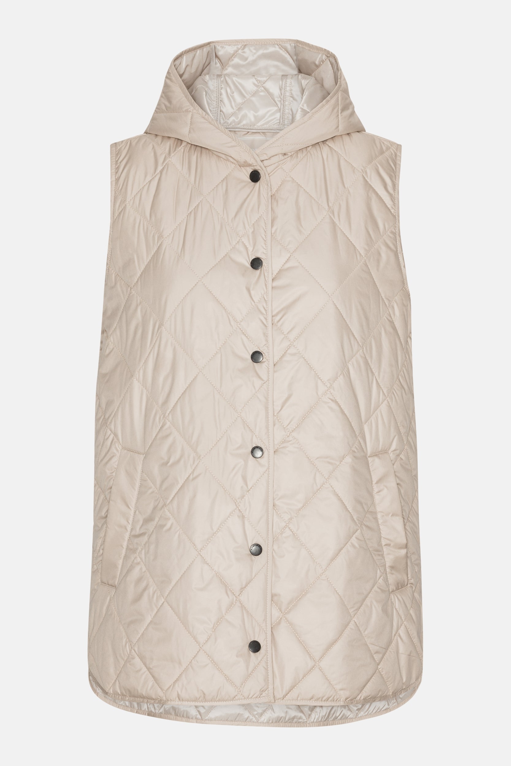 Gewatteerd Lang Gilet BEAT02 - 155 Light Camel | Light Camel | Vest | Ilse Jacobsen