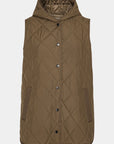 Lange Gewatteerde Bodywarmer BEAT02 | Nut | Vest | Ilse Jacobsen