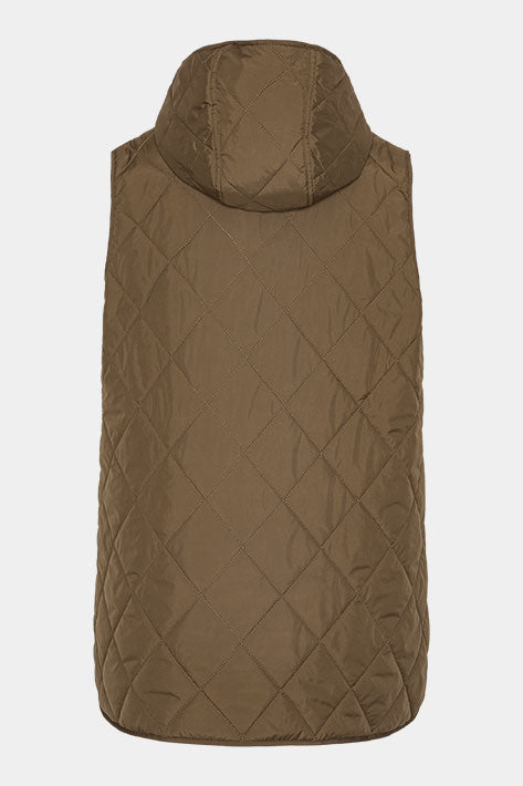 Lange Gewatteerde Bodywarmer BEAT02 | Nut | Vest | Ilse Jacobsen
