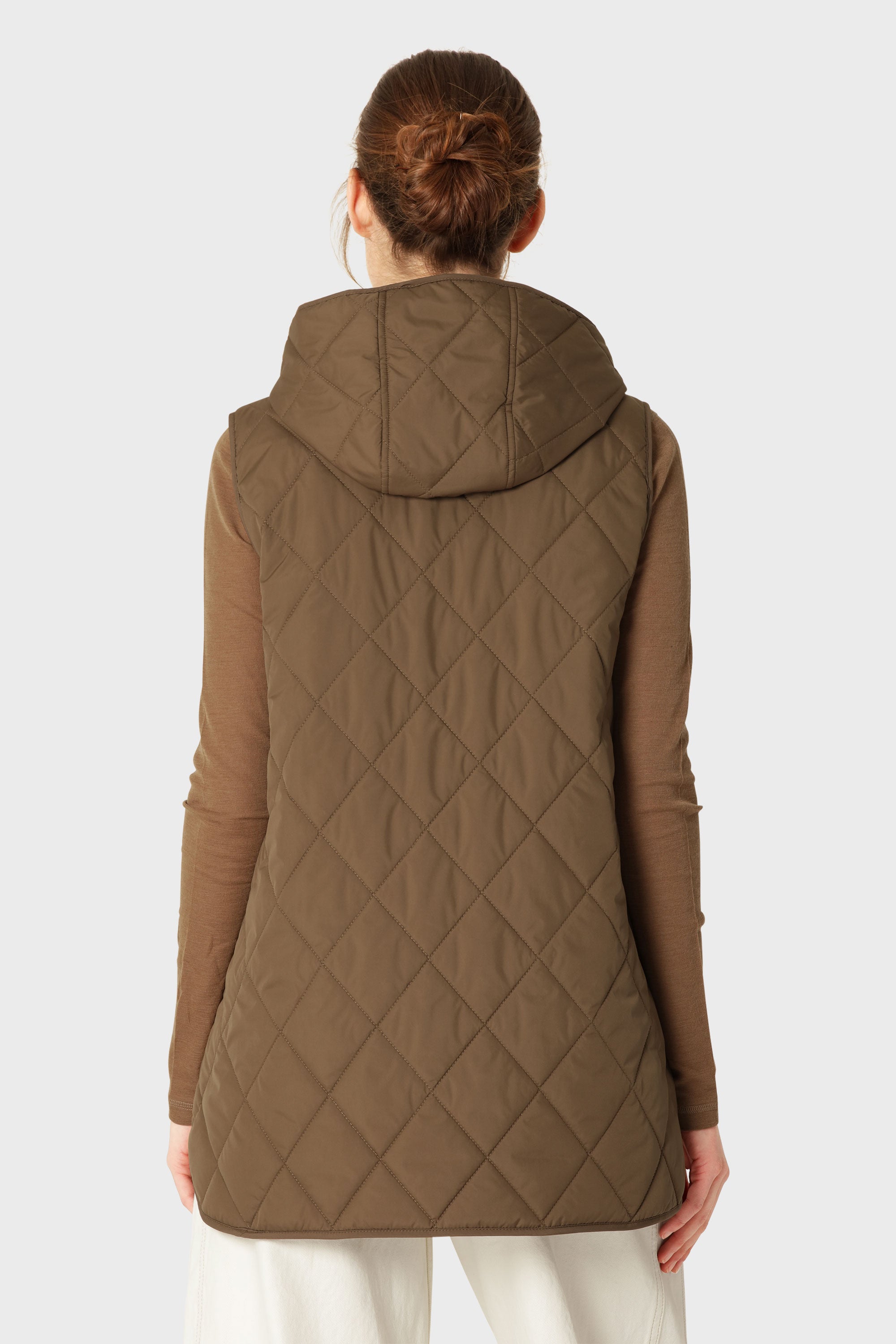 Lange Gewatteerde Bodywarmer BEAT02 | Nut | Vest | Ilse Jacobsen
