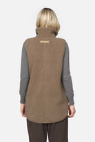 Lange teddy bodywarmer BONDEDPILE02 | Greige | Jacket | Ilse Jacobsen