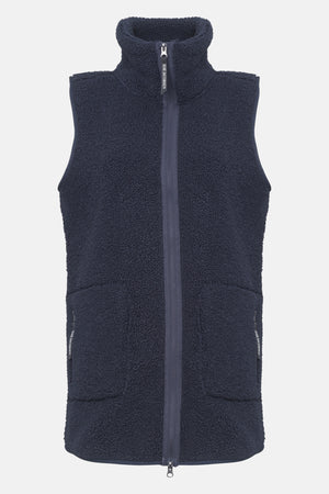 Lange teddy bodywarmer BONDEDPILE02 | Dark Indigo | Jacket | Ilse Jacobsen