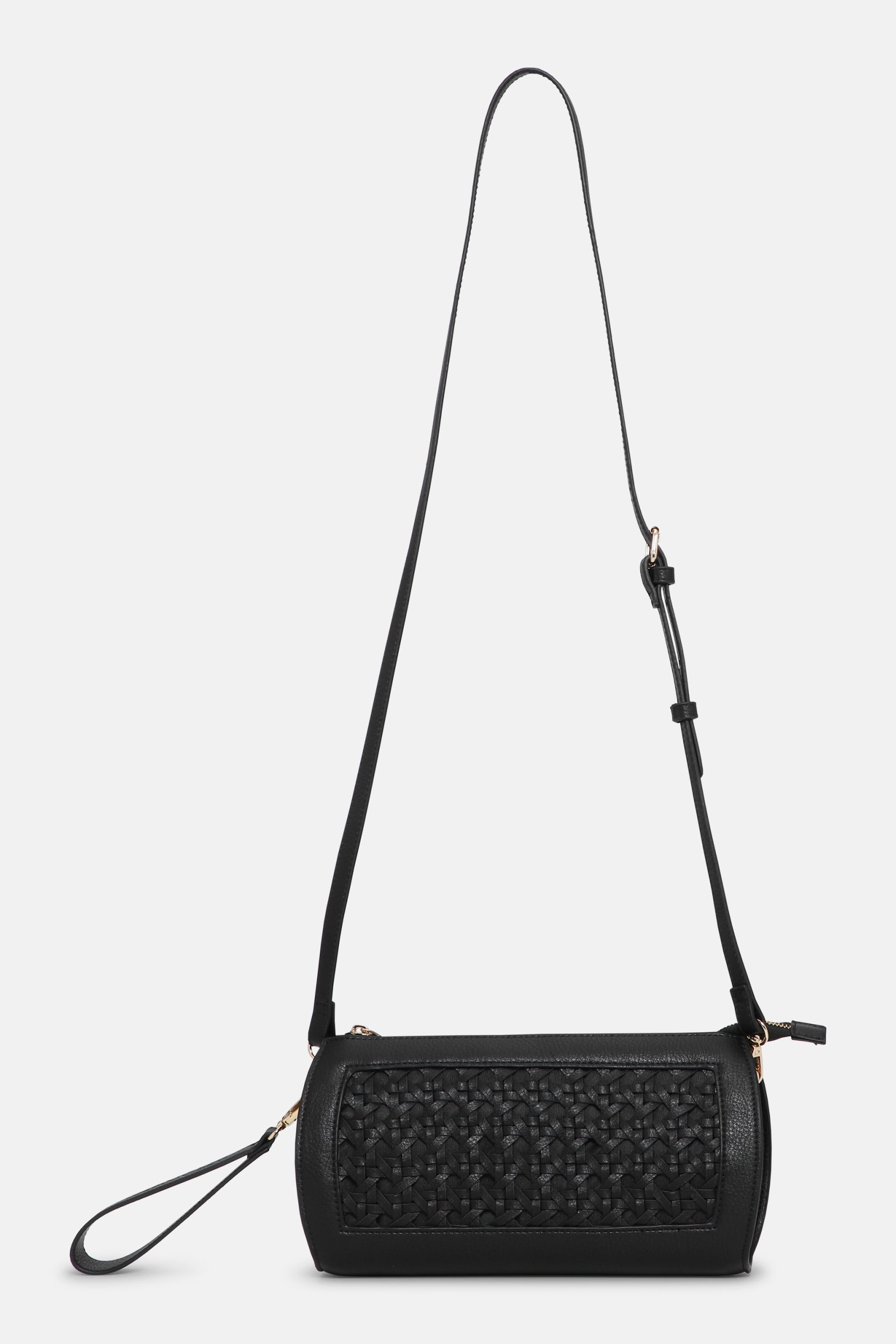 Gevlochten Clutch BRAID04 | Black Black | Bag | Ilse Jacobsen
