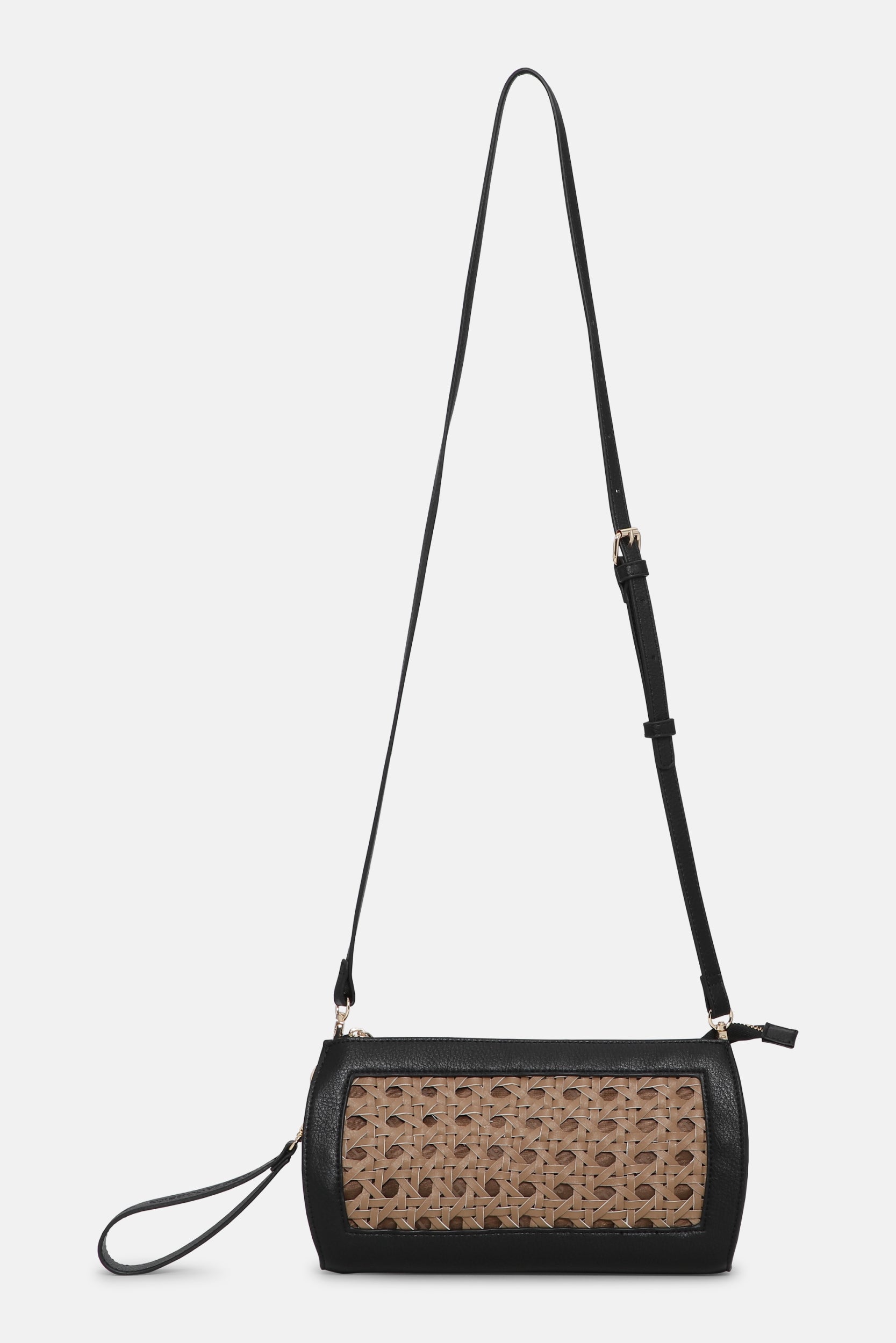 Gevlochten Clutch BRAID04 | Mocca Black | Bag | Ilse Jacobsen