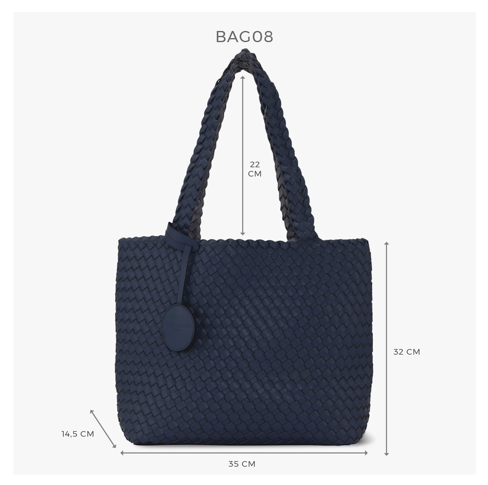Reversible Tote bag BAG08 M - 320710 Rose Silver | Rose Silver | Bag | Ilse Jacobsen