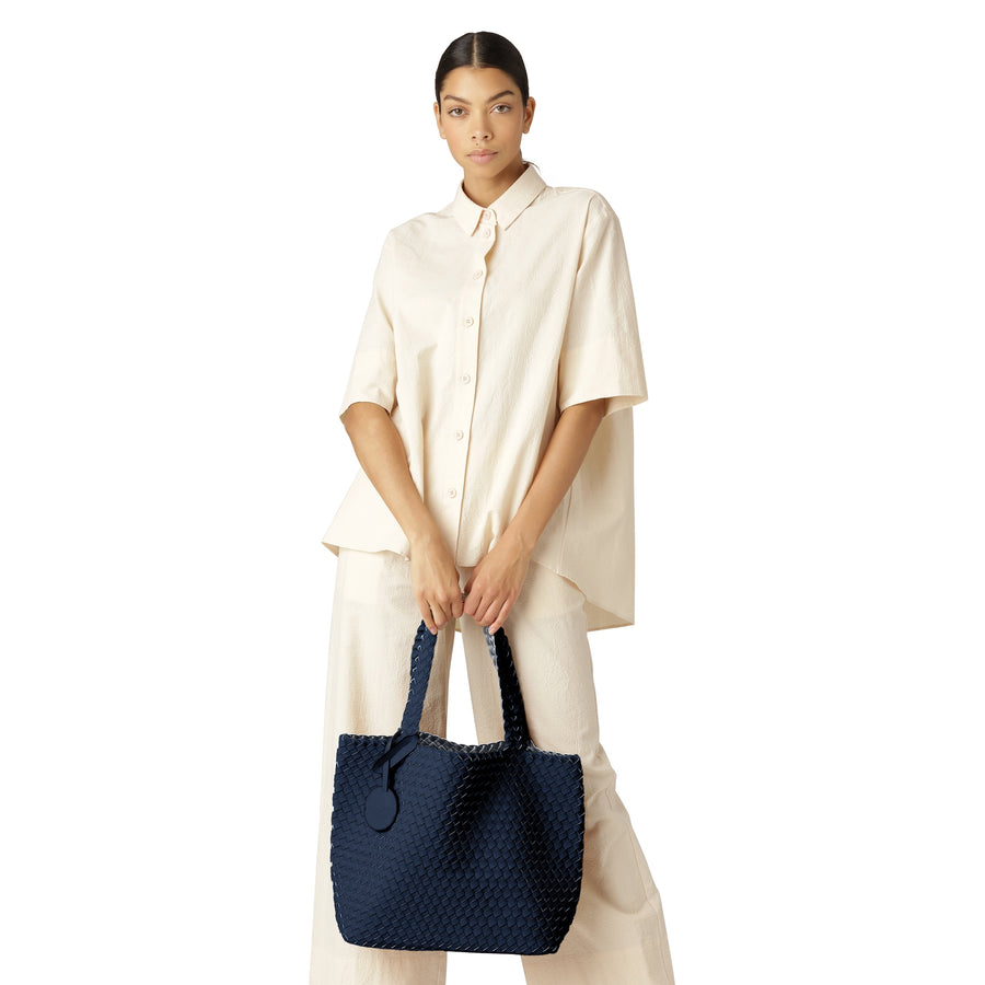 Reversible Tote bag BAG08 M - 600612 Navy Metallic Blue | Navy Metalic Blue