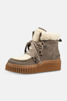 Suède veterlaarsjes met lamsvacht CALIRA02 | Falcon Clay | Shoes | Ilse Jacobsen
