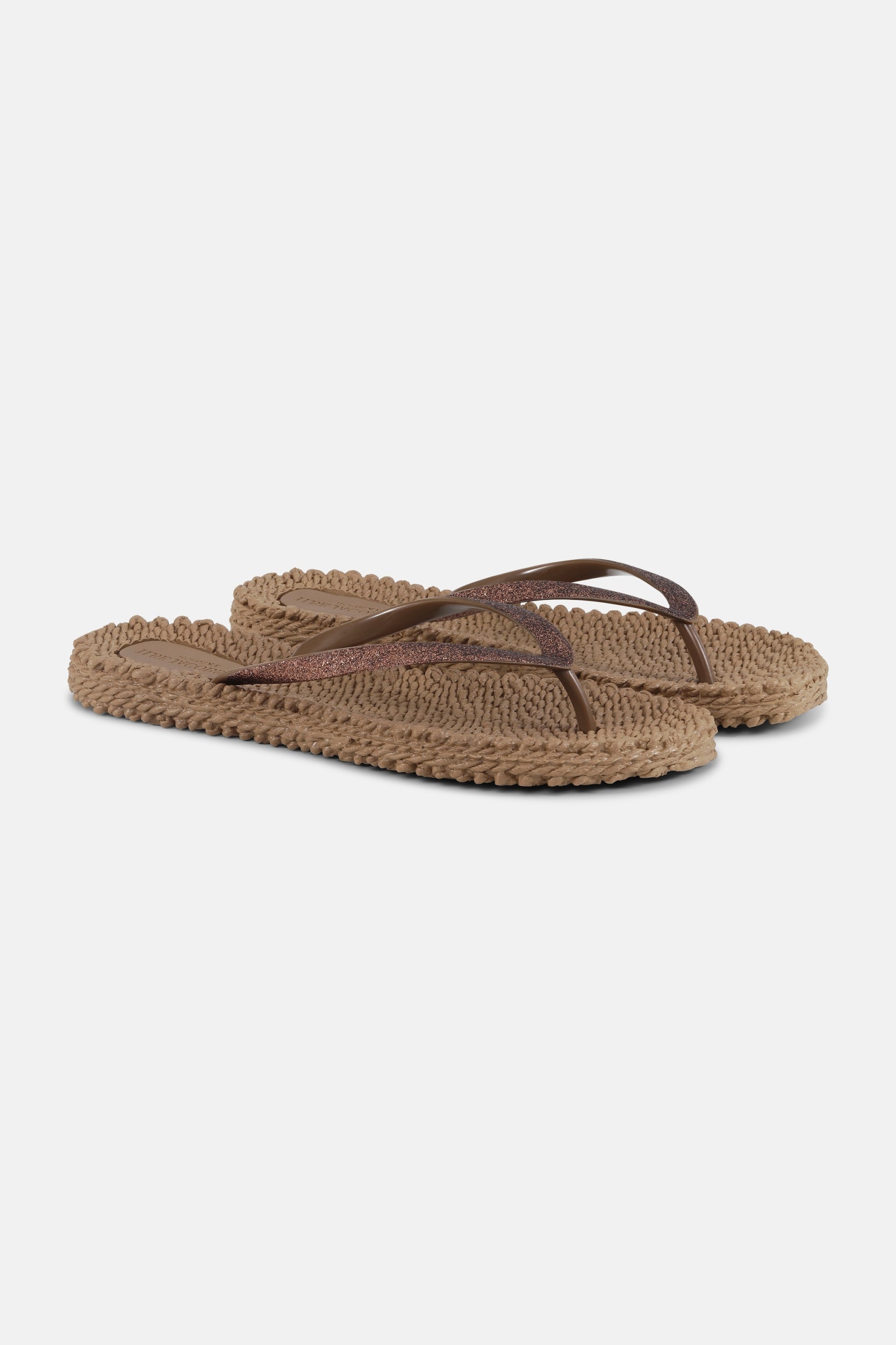Slippers met glitter CHEERFUL01 - Mocca | Mocca | Flip Flop | Ilse Jacobsen