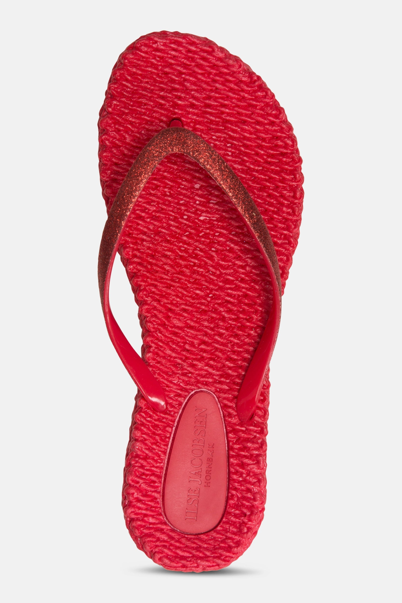 Slippers met subtiele glitter CHEERFUL01 | Deep Red | Flip Flop | Ilse Jacobsen