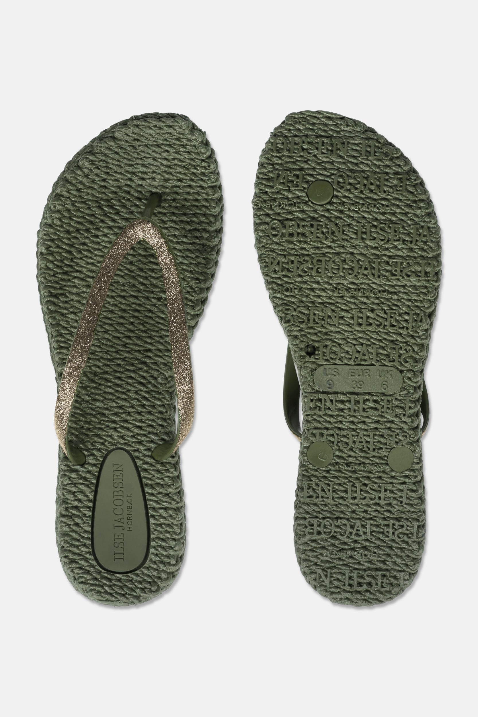 Slippers met subtiele glitter CHEERFUL01 | Army | Flip Flop | Ilse Jacobsen