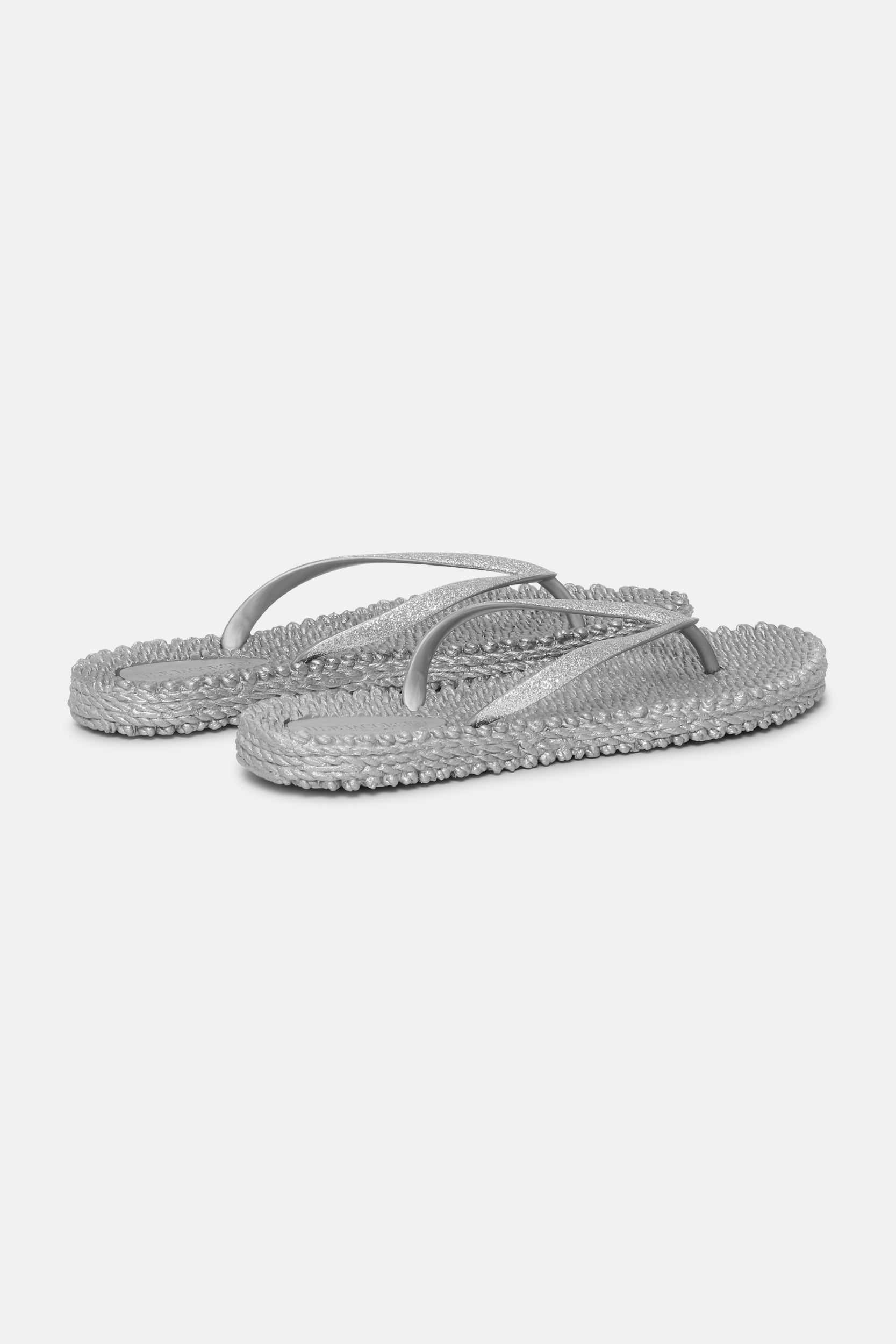 Slippers met subtiele glitter CHEERFUL01 | Silver | Flip Flop | Ilse Jacobsen