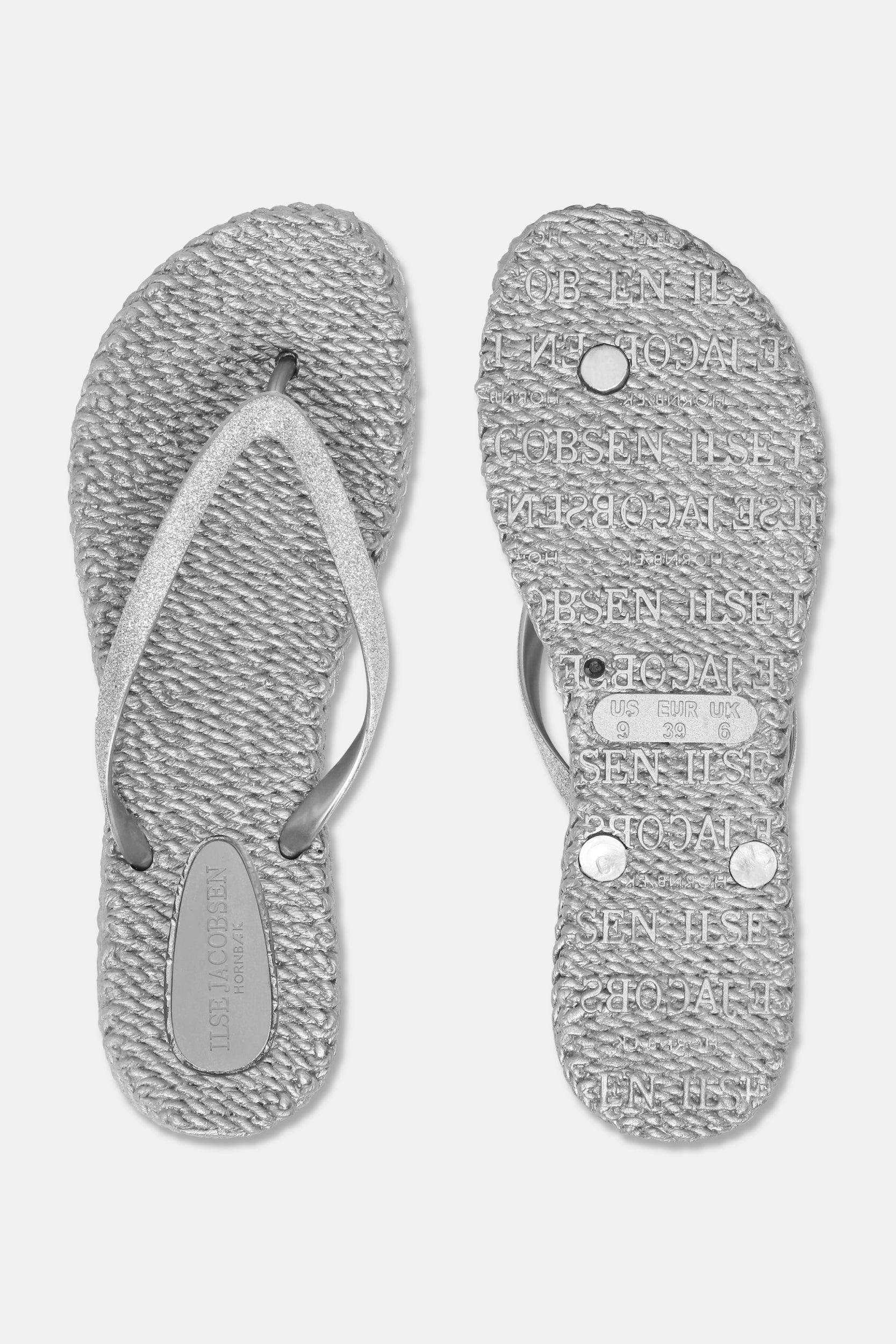 Slippers met subtiele glitter CHEERFUL01 | Silver | Flip Flop | Ilse Jacobsen