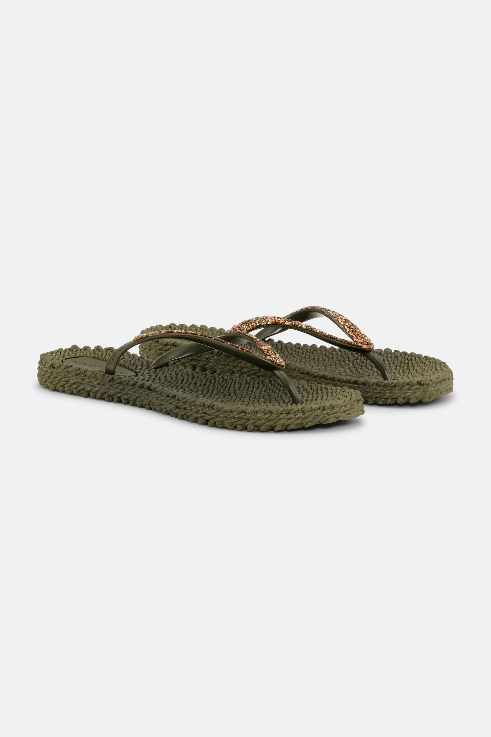  SLIPPER ARMY SUEDE サイズ27cm(US9) Slippers met strassteentjes - Army | Ilse Jacobsen Hornbæk Schoenen