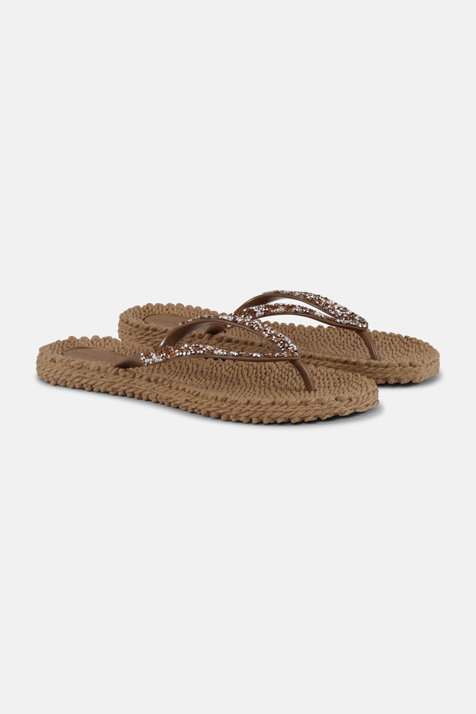 Slippers met glitter CHEERFUL03G - Mocca | Mocca | Flip Flop | Ilse Jacobsen