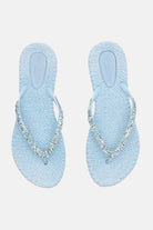 Slippers met zilveren mix strass steen CHEERFUL03G | Blue Bell | Flip Flop | Ilse Jacobsen