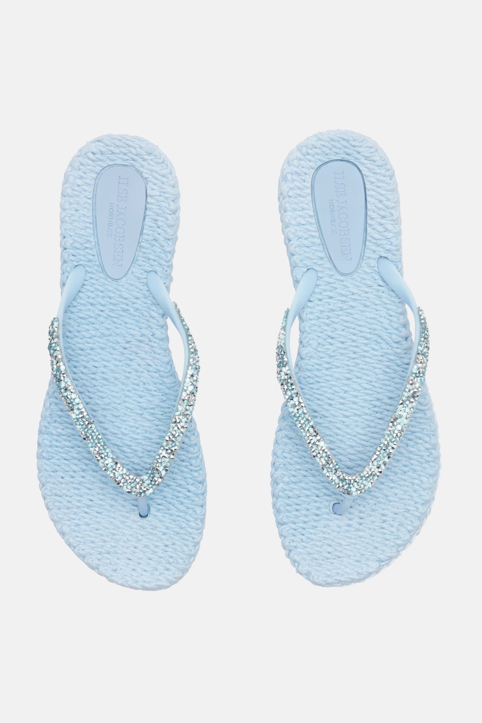 Slippers met zilveren mix strass steen CHEERFUL03G | Blue Bell | Flip Flop | Ilse Jacobsen