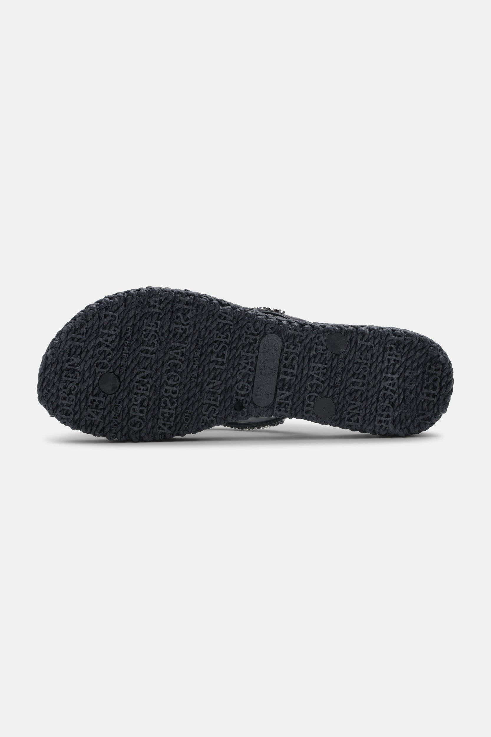 Slippers met zilveren mix strass steen CHEERFUL03G | Dark Indigo | Flip Flop | Ilse Jacobsen
