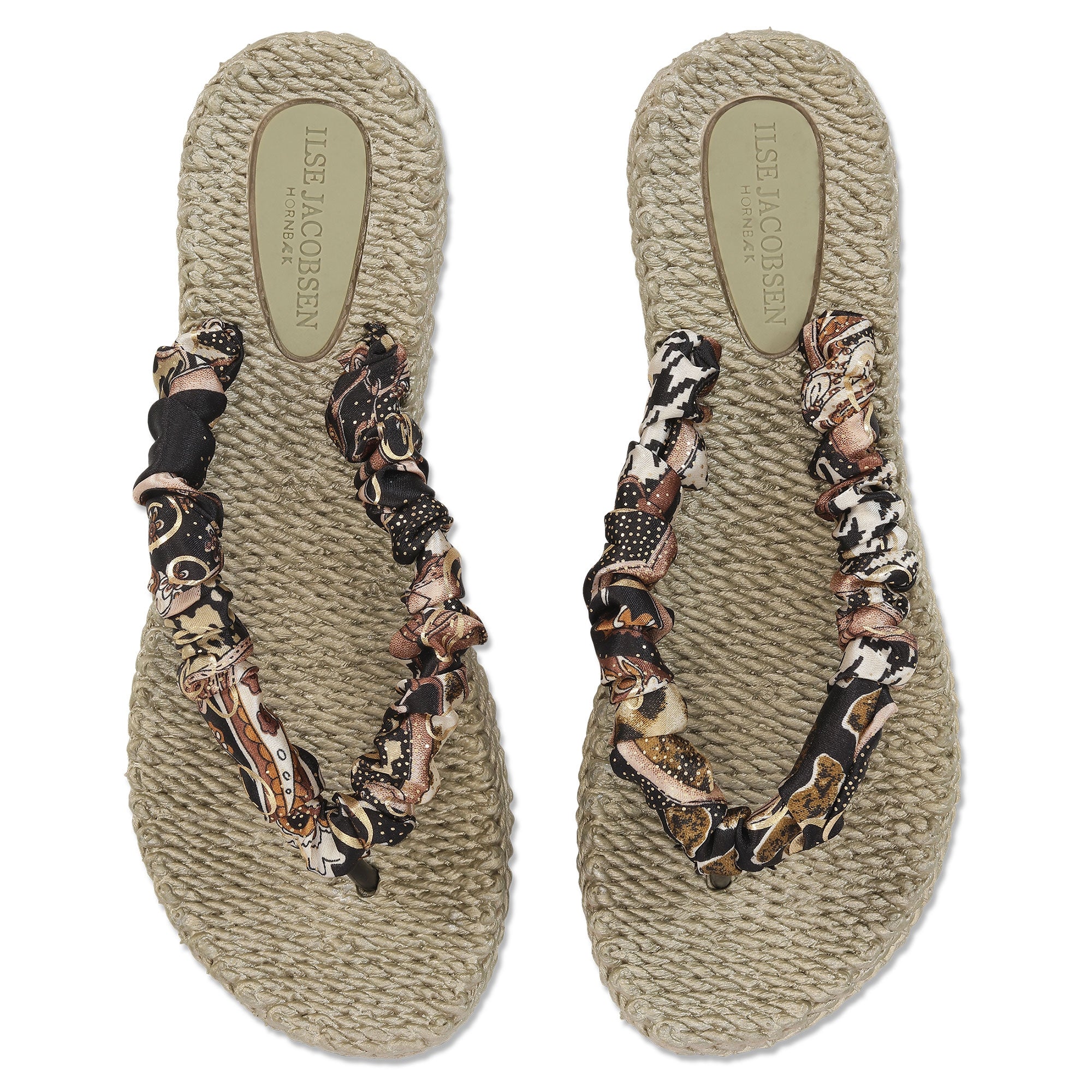 Slippers met stoffen band CHEERFUL05 - 780 Platin | Platin | Flip Flop | Ilse Jacobsen